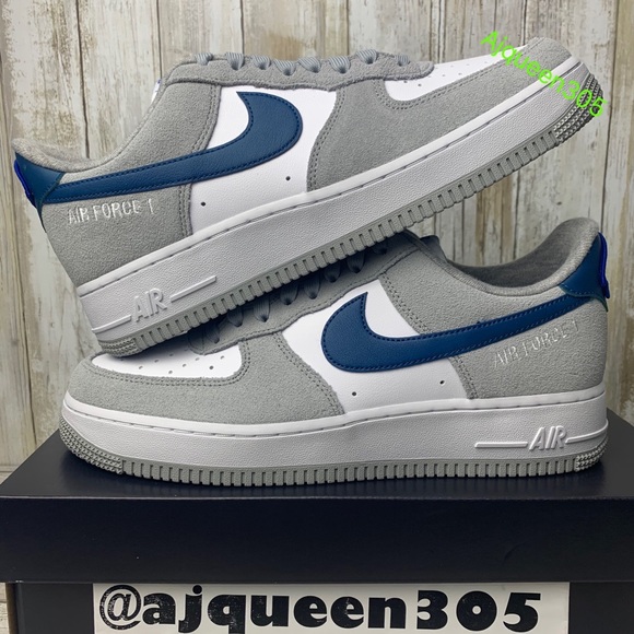 Nike Air Force 1 Low Athletic Club Smoke Grey Blue White GS - Picture 2 of 8